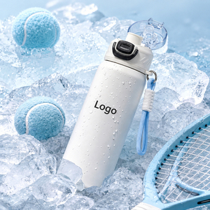 Bouteille d'eau isotherme en acier inoxydable 316 avec fonction pulvérisation, gourde de sport et de voyage à double paroi, portable avec corde - Product Image 3