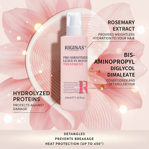 Après-shampoing réparateur sans rinçage Riginas avec logo personnalisé, infusé à la rosemarine pour cheveux secs et abîmés, traitement naturel sans rinçage - Product Image 1