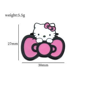 Dibujos animados de estilo japonés para accesorios de broche Sanrio con Kuromi Hello Kitty My Melody Digital Metal Christmas Made Zinc - Product Image 4