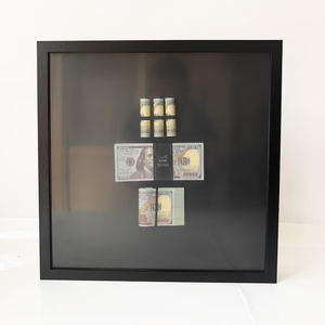 Exhibidor de Billetes de Banco Estadounidenses de Lujo para el <span class=keywords><strong>Mercado</strong></span> Europeo, 5/6.5 cm de Profundidad, 28*31 cm, Decoración, Marco de Caja de Sombra Motivacional - Product Image 3