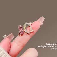Broche YHY mignonne en forme de chat et de cerise, anti-reflet, en alliage plaqué, pour col de chemise, costume ou manteau, accessoires pour femme