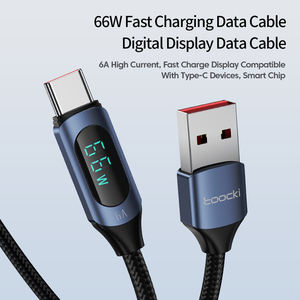 Câble de charge rapide Toocki 66W à haute vitesse, 6A à courant élevé, affichage numérique, puce intelligente intégrée pour <span class=keywords><strong>Huawei</strong></span>/<span class=keywords><strong>Honor</strong></span>, charge quotidienne - Product Image 2