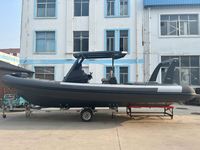 Bateau semi-rigide de 9 m avec coque en aluminium, Achilles Hypalon, capacité de 18 personnes, console à toit rigide, luxe pour la surveillance, fournisseur chinois pour commandes en gros