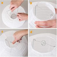 Bricolage OEM Décoration de mariage artisanale 12 pouces Ballon à air chaud blanc suspendu Lanternes en papier pour la promotion