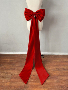 Ladies' wedding dress accessories runway fashion stage performance satin wedding dress train <strong>large</strong> <strong>bow</strong> - Product Image 2