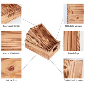 Rắn gỗ thông Thùng mộc mạc trang trại lưu trữ trang trí hộp Set 3 chạm khắc xử lý bàn làm tổ <span class=keywords><strong>container</strong></span> - Product Image 6