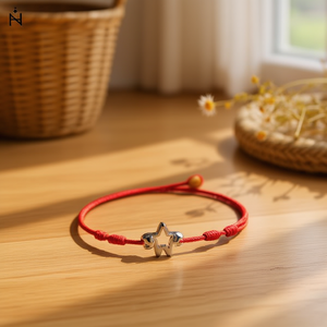 Tobillera Angelina de Siete Nudos con Cuerda Roja y Letra W, Acero Inoxidable, Joyería de Moda Unisex, Regalo - Product Image 5