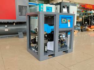 Airsotne endüstriyel 7.5KW <span class=keywords><strong>10HP</strong></span> hava soğutma <span class=keywords><strong>3</strong></span> faz 1.0 Mpa sabit hız doğrudan sürücü sabit döner vida hava kompresör pompası - Product Image 4