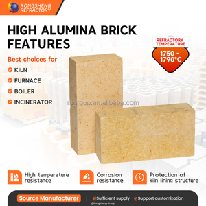 Revestimiento de horno Ladrillo de fuego denso Al2O3 Ladrillos refractarios de súper alúmina utilizados en varios hornos - Product Image 2