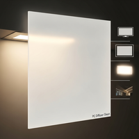 Plaque diffuseur de lumière LED en polycarbonate, transmission 60% 70% 80%, épaisseur 1,2 mm 1,5 mm 2 mm, plaque PC 1200x1200 mm