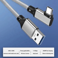 Kabel USB 3.2 Gen 2 Tipe C Teranyam 10Gbps 3A 60W Pengisian Cepat Transfer Data Cepat Berbagai Panjang 0.5M-3M