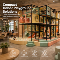 Parque Infantil Interior de Juego Suave, Circuito Ninja Negro y Naranja, Estructura de Acero, Túnel para Gatear, Certificado CE ASTM, Proyecto para Contratistas