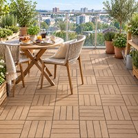 Dalles emboîtables WPC à installation rapide Snap Fit, pavage modulaire réutilisable pour stand d'exposition, boutique et sol de salle d'exposition