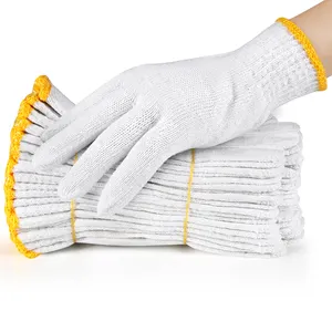 ถุงมือผ้าฝ้ายถักไหมพรมสำหรับทำงาน