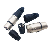 Connecteur XLR Mâle Femelle Aiguille en Cuivre 4/5 Broches Noir Cannon XLR 4/5 Broches