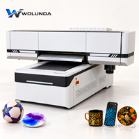Imprimante à plat UV Wolunda avec option 3 têtes I3200U1 pour fonction de positionnement visuel, idéale pour la papeterie et les coques de téléphone