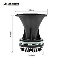 Haut-parleur de voiture AK-HD345 à compression en titane, bobine vocale de 2 pouces, 6Ω, 800W RMS, 1500W Max, de haute qualité
