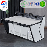 Système de bureau modulaire extensible en métal moderne pour salle de surveillance, salle de diffusion, salle de contrôle de sécurité, centre de commandement