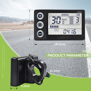 Đồng hồ đo tốc độ xe đạp điện LCD S866 [Haytrix] Fatbike V20, phụ kiện xe đạp, màn hình Fatbike, màn hình xe đạp điện - Product Image 4