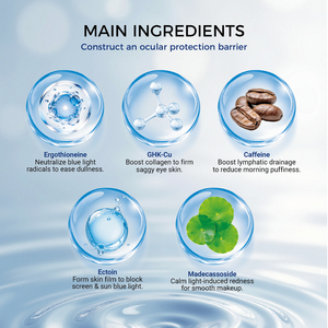 Crema <span class=keywords><strong>Contorno</strong></span> <span class=keywords><strong>Occhi</strong></span> GHK-Cu con Peptidi di Rame, Anti Luce Blu, Riparazione Barriera Cutanea, Anti-Età, Anti-Rughe, Idratante - Product Image 3