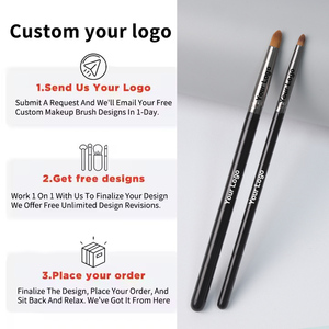 EMF chuyên nghiệp Kem che khuyết điểm trang điểm bàn chải kem che khuyết điểm và Bút kẻ mắt chi tiết bàn chải gỗ đen xử lý tổng hợp tóc mắt ứng dụng - Product Image 5