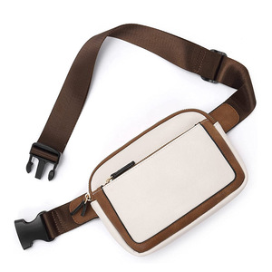 Bolso de Cintura Impermeable de Cuero PU, Bolso Cruzado Deportivo para Mujer, Moda Transfronteriza, Diseño Retro con Bloques de Color - Product Image 3