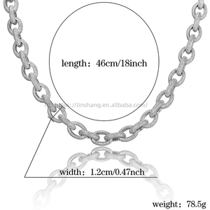 Popular European American <b>Cross</b>-border New Cuban <b>Chain</b> Street Hip-hop Personalized Trendy Men's Necklace Electroplated - Product Image 4