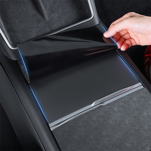 Autocollant de console centrale pour <span class=keywords><strong>Tesla</strong></span> New Model 3 Highland, patch de protection décoratif en <span class=keywords><strong>Alcantara</strong></span> suède pour le contrôle central - Product Image 2