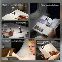 Lampe de lecture LED de poche avec abat-jour multicolore de style bande dessinée, corps en plastique, alimentée par batterie pour la salle de lecture