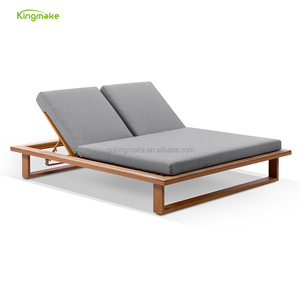 <span class=keywords><strong>Lettino</strong></span> <span class=keywords><strong>Vintage</strong></span> in legno per 2 persone <span class=keywords><strong>lettino</strong></span> da sole matrimoniale in teak di lusso per esterni al mare - Product Image 3