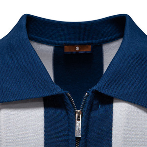 Nouvelle Chemise Homme Tricotée à Rayures Respirante et Anti-Transpiration à Manches Courtes avec Col Revers, Collection Été 2026 – Idéale pour le Commerce International - Product Image 4