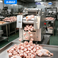 Scie à viande entièrement automatique commerciale avec moteur pour la découpe de poulet, canard, oie, poisson, pour usage en restaurant, capacité de 700 kg/h