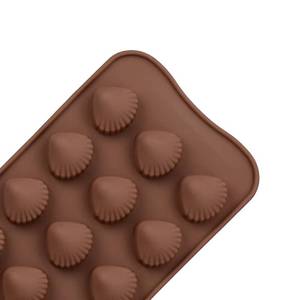 MUYULINS Factory Hot-Selling 15-Hole LFGB Platinum Food-Grade Non-Stick 3D DIY Custom <b>Silicone</b> Shell-Shaped Chocolate Mold - Product Image 4