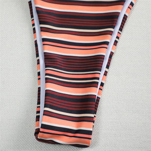 New Sexy Halter Striped Bikini Women Micro <strong>Thong</strong> <strong>Swimwear</strong> 3 Pieces With Short Sarong Bathing Suit Swim - Product Image 5
