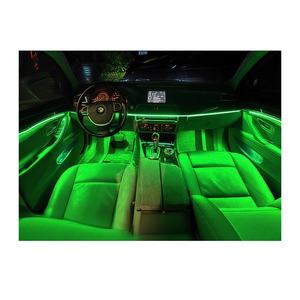 Nouveau kit d'éclairage d'ambiance RGB universel pour l'intérieur de voiture, synchronisation musicale, bande LED fluide pour la décoration automobile, rénovation/mise à niveau, garantie - Product Image 1