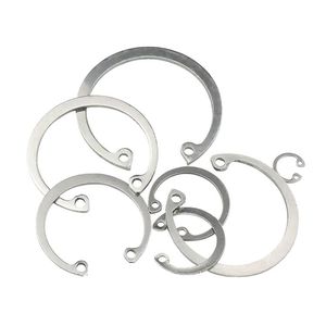 Bague de retenue pour axe de piston, bague de retenue interne, circlip DIN472, acier à ressort haute résistance, finition zinguée - Product Image 1