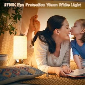 Nordic Bamboo Solid Wood Fabric Decorative Table Lamp Bedroom <b>Bedside</b> Study Homestay Multi-Mode Control Night <b>Light</b> Wholesale - Product Image 4