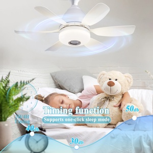 Ventilador de Techo LED con Luz, Cabezal Móvil, Regulación Inteligente, Bombilla de Ventilador Decorativa para el Hogar, Rotación de 360°, Control Remoto, Moderno, E27 - Product Image 4