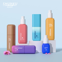 Nouvelle conception de flacon de crème solaire cosmétique personnalisé 80/100/120 ml, flacon vaporisateur pour brume corporelle hydratante, emballage en plastique PET pour soins de la peau