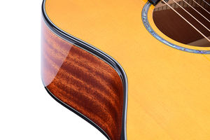 กีตาร์โปร่งไฟฟ้า 40 นิ้ว คุณภาพสูง หน้าไม้สปรูซแท้ สีเหลืองธรรมชาติ - Product Image 5