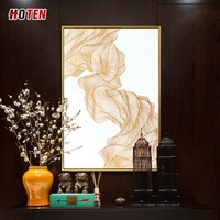 Peinture à l'huile abstraite tridimensionnelle faite à la main grande murale décorative verticale pour hôtel famille salon toile Base Art