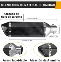 Vente en gros usine – Pot d'échappement universel Akrapovic 51 mm en fibre de carbone pour moto, avec DB Killer modifié