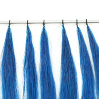 Extensions de cheveux brésiliens Remy à pointe en plumes, couleur unie, boucle simple, lisses, invisibles, haute qualité, pour micro-anneaux
