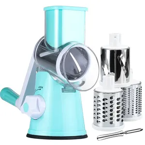 Manual Vegetable Cutter, Kitchen Spinning Rotating Cheese Grater Food Chopper Onion Potato Vegetable Slicer//