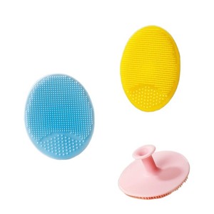 Silicone Baby Shampoo Brush 3 Pack With <b>Storage</b> Box For Scalp Massage And Cradle Cap Removal - Product Image 5
