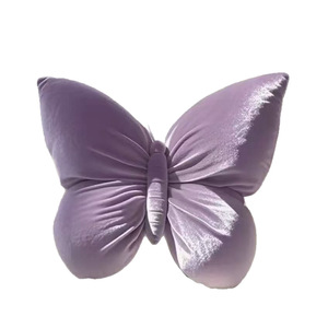 New-style Princess-inspired Soft Office <b>Back</b> <b>Cushion</b> Modern Lace Bow Throw Pillow Butterfly-shaped PP Cotton Solid - Product Image 6
