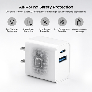Cargador Rápido PD de 20 W 1C1A, Cargador de Pared USB C de Doble Puerto, Enchufe Estadounidense para iPhone 15 <span class=keywords><strong>14</strong></span> 13 12 <span class=keywords><strong>Pro</strong></span> <span class=keywords><strong>Max</strong></span> Samsung S23 <span class=keywords><strong>iPad</strong></span> con Cable - Product Image 4