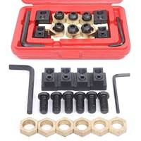 Kit de serrage à rainure en T de 18 pièces 5/8\" pour table de fraiseuse excentrique, filetage de vis 1/2\"-13\", accessoires pour machines-outils en plastique