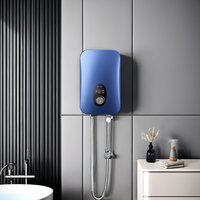 Chauffe-eau instantané sans réservoir à affichage numérique 220V-240V 6.5KW, montage mural, sûr pour hôtel, maison, salle de bain, douche