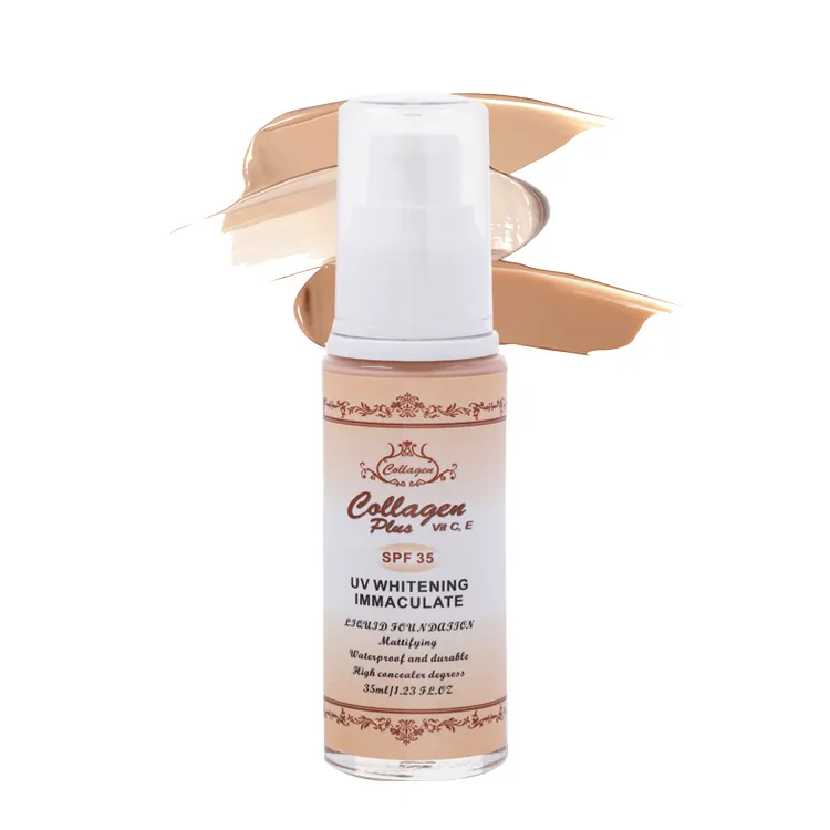 High Quality Private Label Waterproof Liquid spf 50 Foundation Mineral Makeup Liquid Foundation